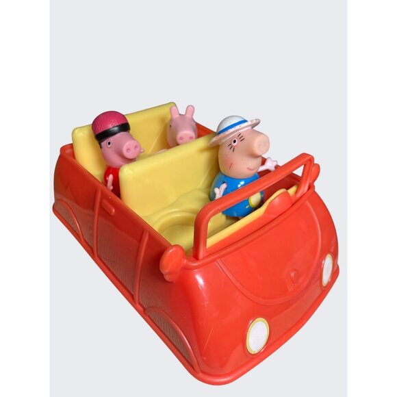 Peppa Pig Red Talking Car By Mattel with 3 Figures - Picture 5 of 15